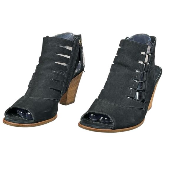 Paul Green Women’s Mindy Black Open Toe Block Heel Sandal Size 6.5 US 9 - Picture 6 of 13